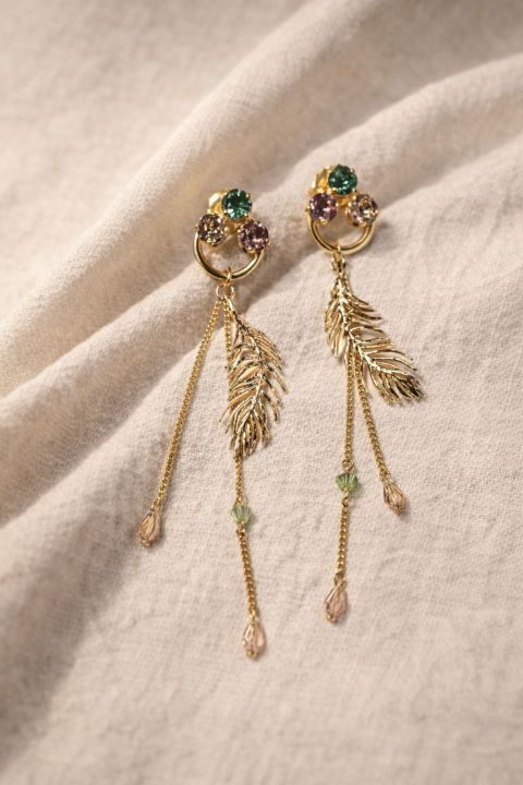 Pte 3 Garras Pluma Verde y Rosa